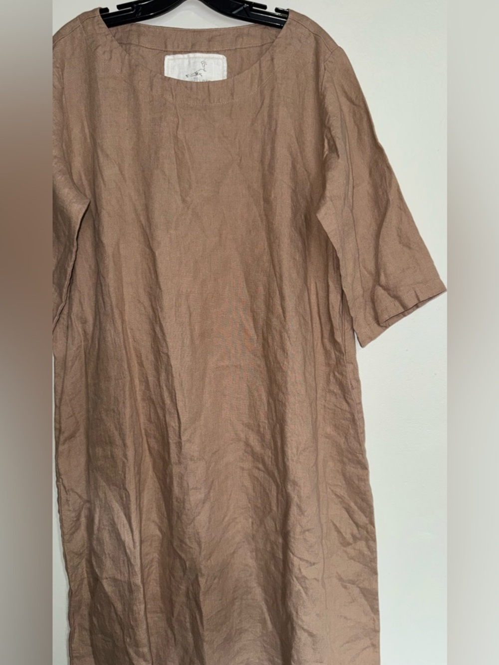 notPERFECTLINEN Taupe Linen Midi Dress - Picture 9 of 9